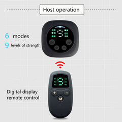 Digital display remote control and host operation panel for EMS foot massager with 6 modes and 9 strength levels
